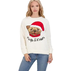 Junior Size Embroidered Ugly Christmas Sweater