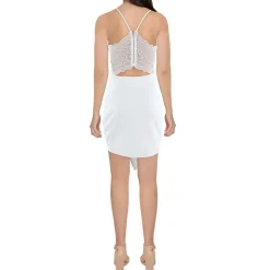 Juniors Lace Cut-Out Bodycon Dress