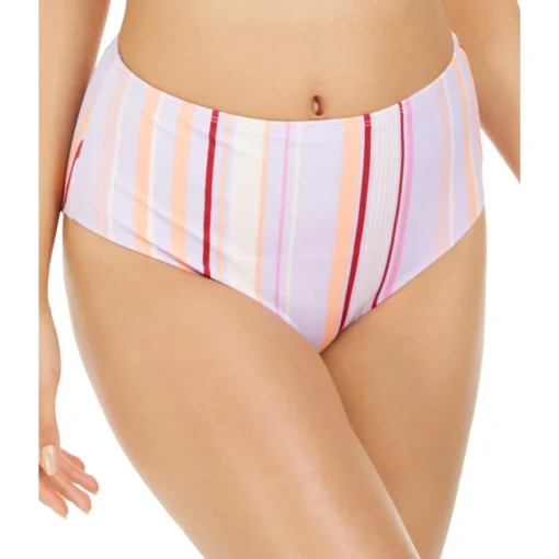 Juniors Esplanade Striped High Waist Swim Bottom Separates
