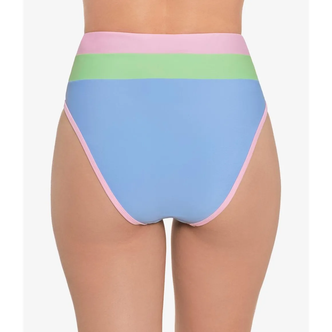 Juniors High Waist Colorblock Swim Bottom Separates
