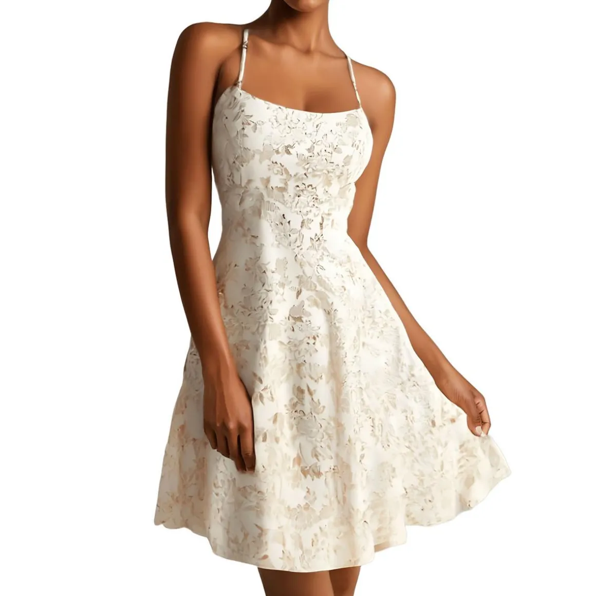 Juniors Metallic Mini Fit & Flare Dress