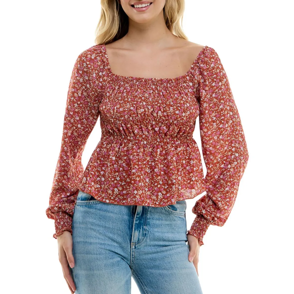 Juniors Peplum Off The Shoulder