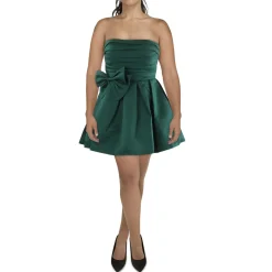 Juniors Pleated Cocktail And Party Dress