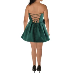 Juniors Pleated Cocktail And Party Dress