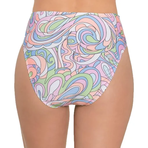 Juniors Printed High Waist Swim Bottom Separates