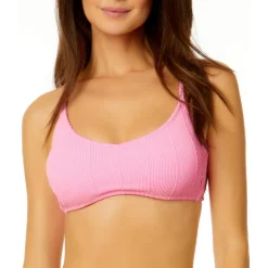 Juniors Textured Bralette Bikini Swim top