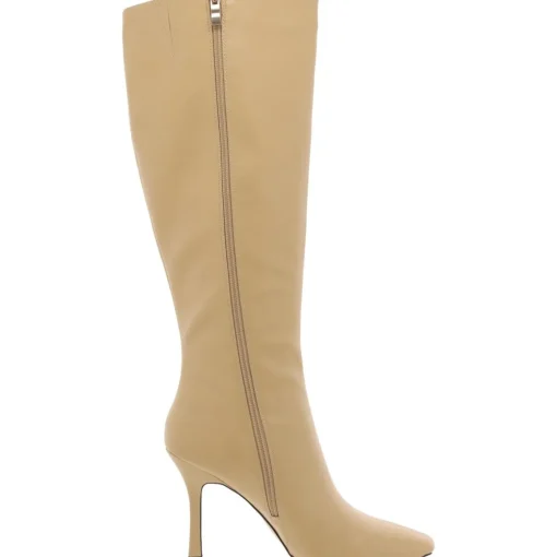Kalani Faux Leather Square Toe Knee-High Boots