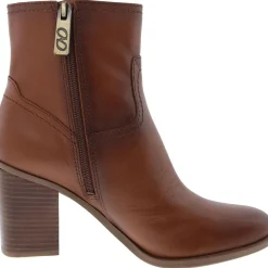 Kalina Leather Zipper Booties