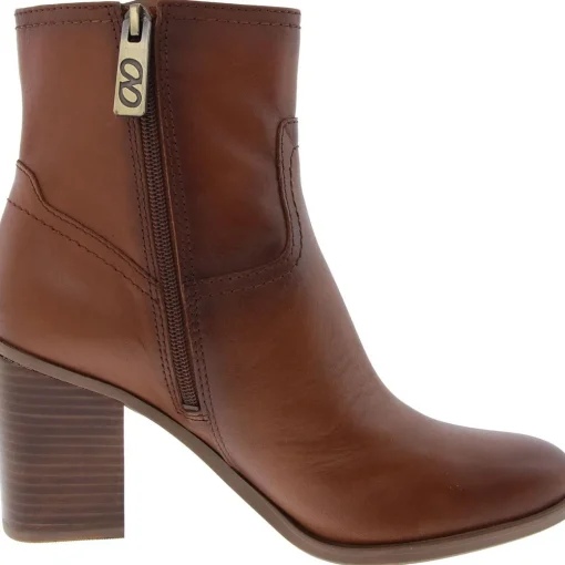 Kalina Leather Zipper Booties