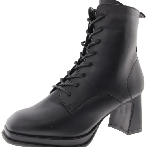 Kalindi Faux Leather Combat & Lace-Up Boots