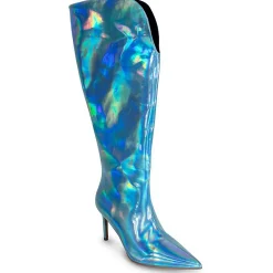 KAY Faux Leather Cushioned Footbed Knee-High Boots