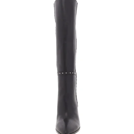 Kelly Leather Pointed Toe Knee-High Boots