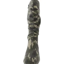 Khloe Camouflage Canvas Mid-Calf Boots