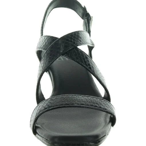 Kiki Snake Print Faux Leather Heels