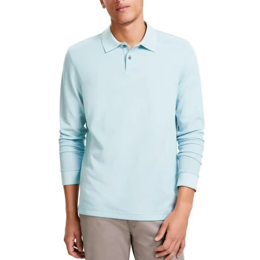 Knit Long Sleeves Polo