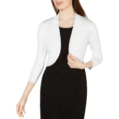 Knit Scalloped Cardigan Sweater