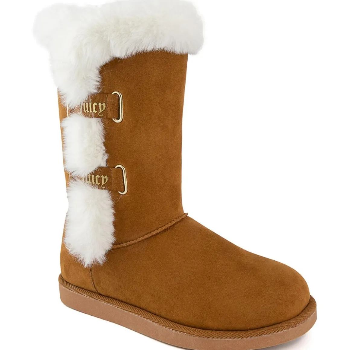 Koded Faux Suede Slip On Winter & Snow Boots