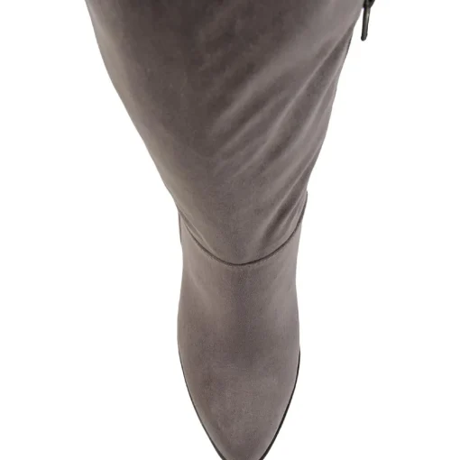 Kyllie Faux Suede Wide Calf Knee-High Boots