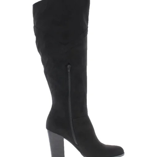 Kyllie Faux Suede Wide Calf Knee-High Boots