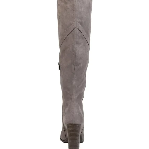 Kyllie Faux Suede Wide Calf Knee-High Boots