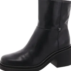 Kyra Leather Zipper Mid-Calf Boots