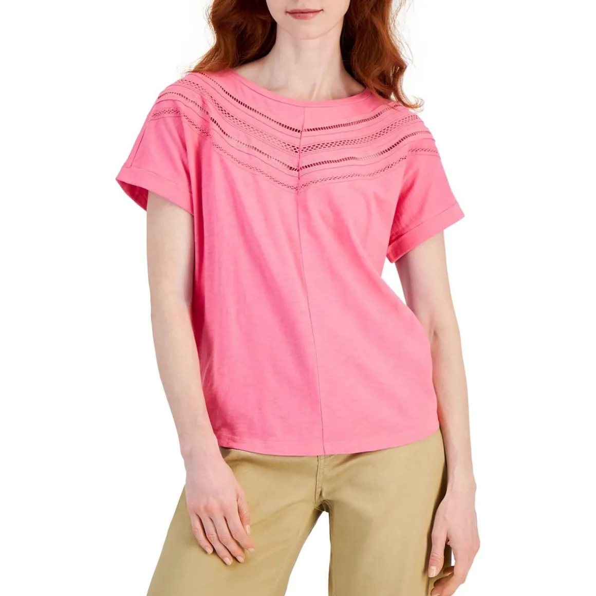 Lace Logo Pullover Top