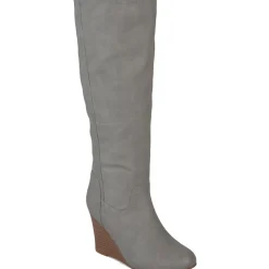 Langly Heels Faux Leather Knee-High Boots