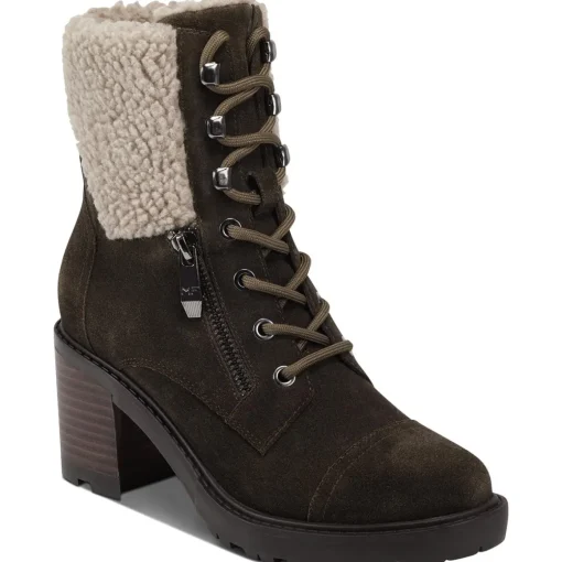 Lansly Faux Fur Lug Sole Lace-Up Boot