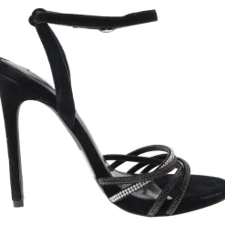 Lara Embellished Faux Suede Heels