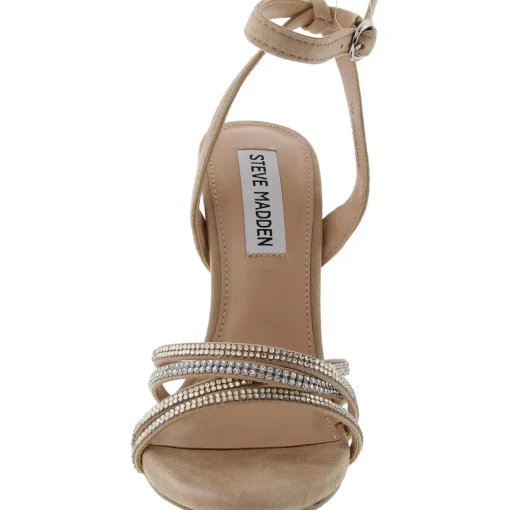 Lara Embellished Faux Suede Heels