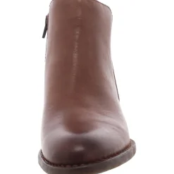 Lauryl Zipper Leather Ankle Boots