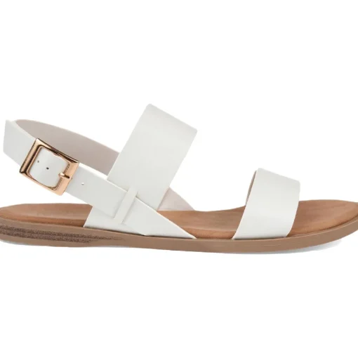 Lavine Buckle Flat Slingback Sandals