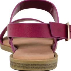 Lavine Buckle Flat Slingback Sandals