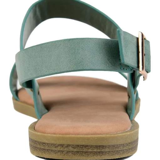 Lavine Buckle Flat Slingback Sandals