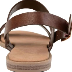 Lavine Buckle Flat Slingback Sandals