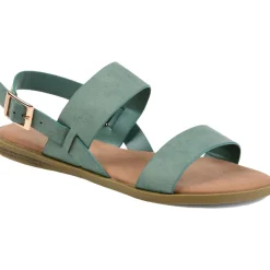 Lavine Buckle Flat Slingback Sandals