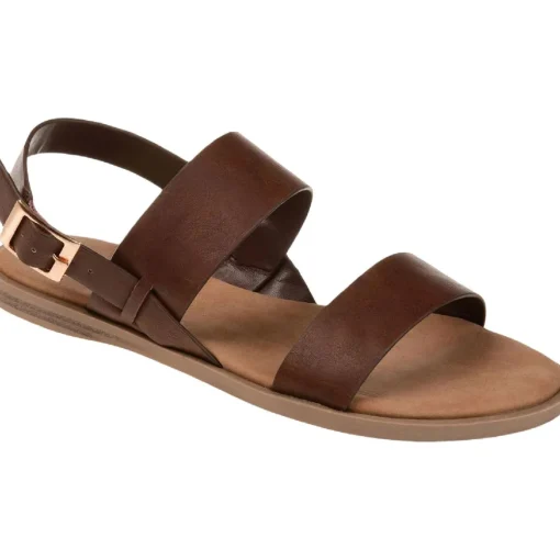 Lavine Buckle Flat Slingback Sandals