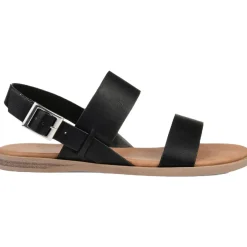 Lavine Buckle Flat Slingback Sandals