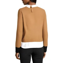 Layered Knit Pullover Sweater