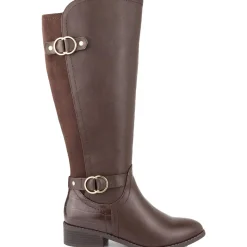 Leandraa Faux Leather Wide Calf Knee-High Boots
