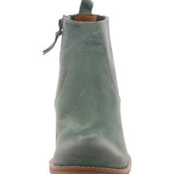 Leather Round Toe Ankle Boots