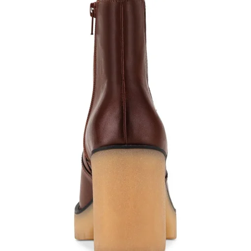 Lennii Faux Leather Platform Ankle Boots