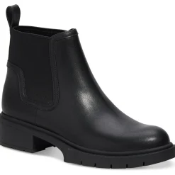 LENORA Leather Round toe Ankle Boots