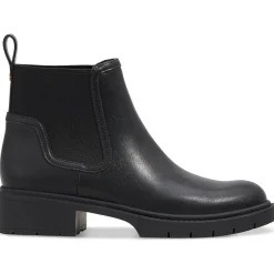 LENORA Leather Round toe Ankle Boots