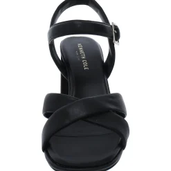 Lessia Leather Criss-Cross Slingback Heels