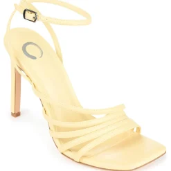 Louella Faux Leather Square Toe Heels