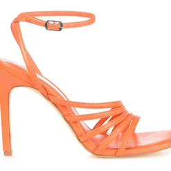 Louella Faux Leather Square Toe Heels