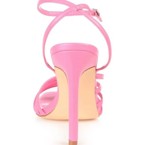 Louella Faux Leather Square Toe Heels