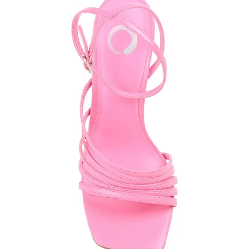 Louella Faux Leather Square Toe Heels