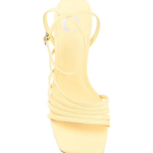 Louella Faux Leather Square Toe Heels